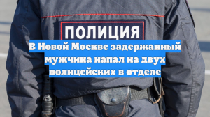 В Новой Москве задержанный мужчина напал на двух полицейских в отделе