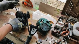 Замена катушки зажигания на триммере.