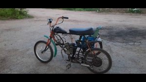 Самодельный велосипед с мотором и коляской