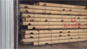 Сушка оцилиндрованного бревна. Сухое бревно