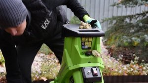 Электрический измельчитель Greenworks GACSB обзор и измельче