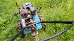 Косим мотоблоком с роторной косилкой в экстремальных