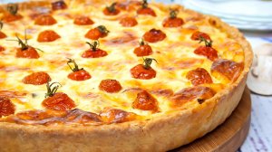 КИШ Лорен с курицей и грибами - французский открытый пирог из песочного теста