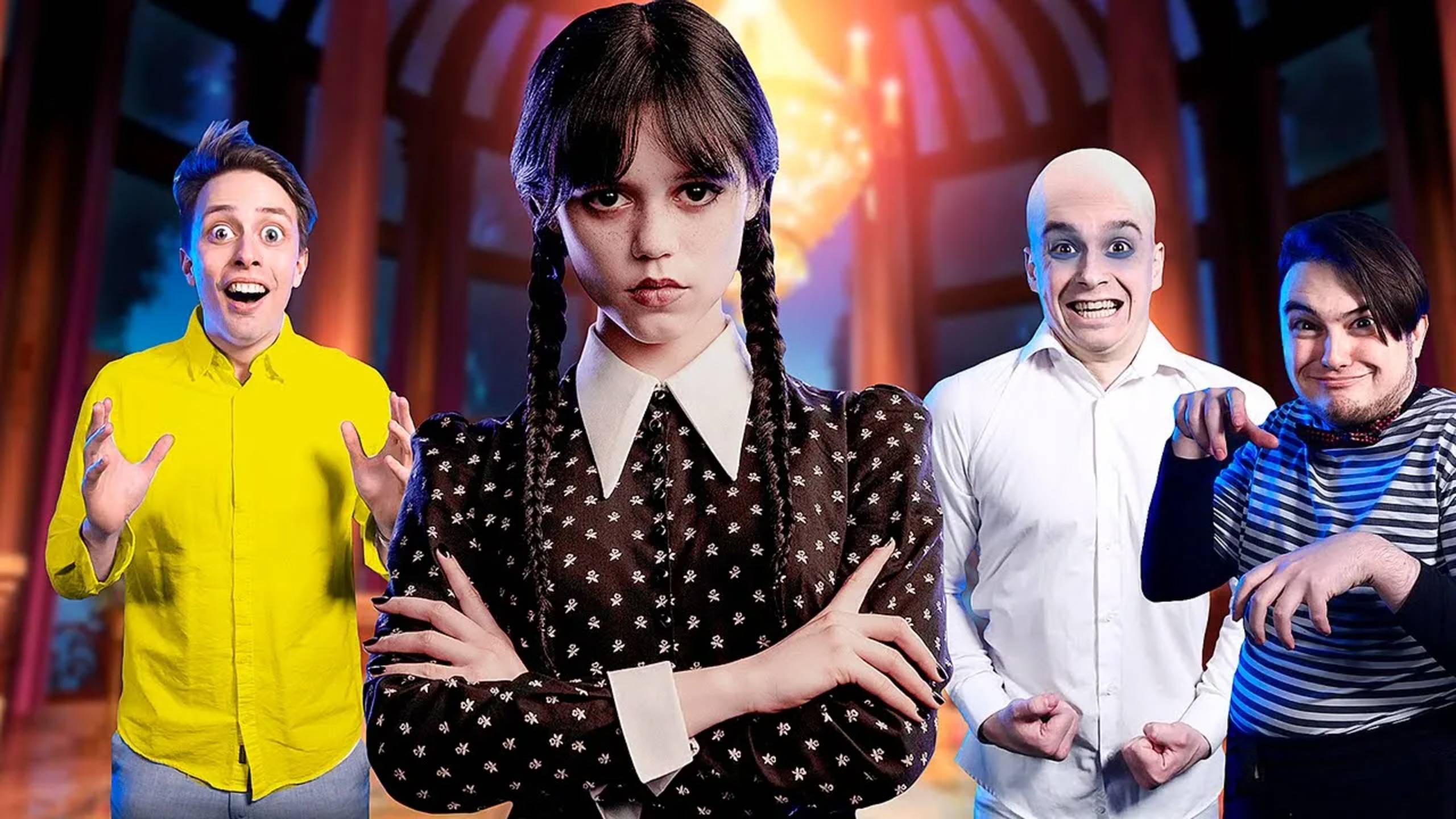 Попали в УЭНСДЕЙ на 24 Часа в Реальной Жизни!