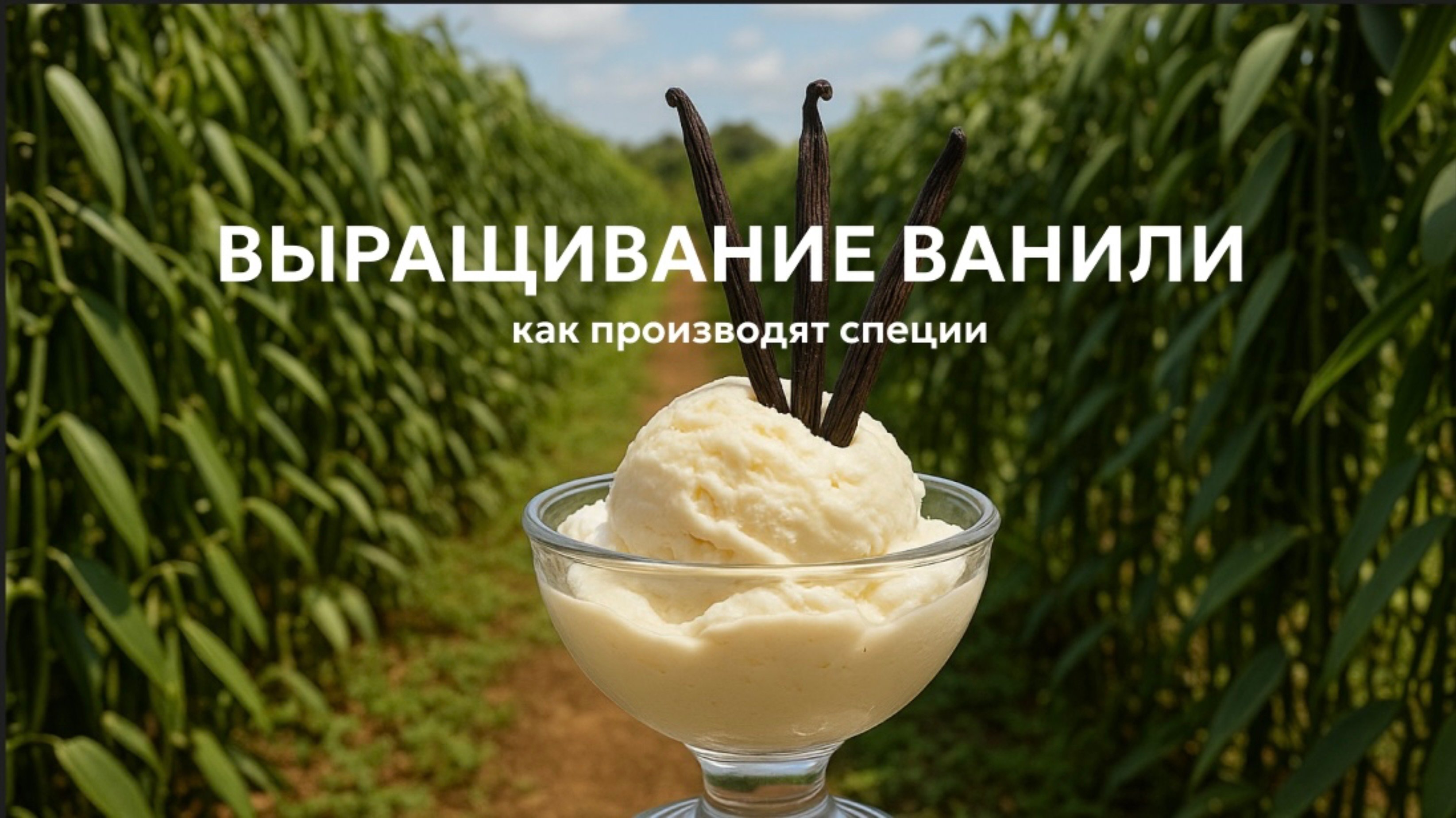 Выращивание ванили на продажу и производство ванильного мороженого 🍨