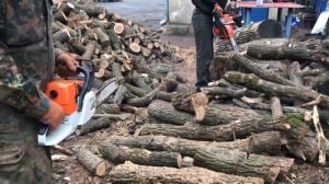 Обзор профи бензопил Штиль 361 и Олео мак 650 в работе