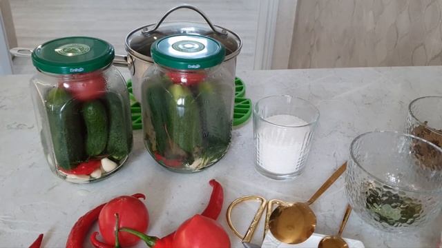 🥒Огурцы, помидорчик🍅,перец чили на зиму. 🌨️Простой смотреть онлайн