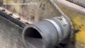 Ремонт радиатора бульдозера чистка, пайка всех сот с о
