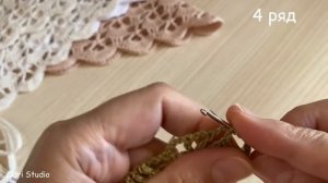 Вязание крючком для начинающих. КОСЫНКА ажурная. Вяже?