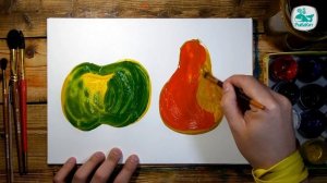 Как нарисовать Яблоко и Грушу | Простые рисунки краска