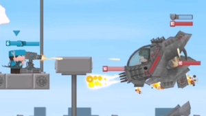 Инженеры и их турели против робота в Clone Armies.