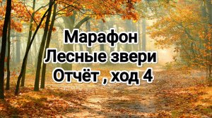 Марафон Лесные звери, отчёт 4 ход