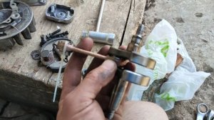 скрежет в мотокосе,  замена коленвала и подшипников мо