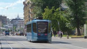 "Синяя голубика!" Трамвай 71-623 (КТМ-23) №30329 с маршрутом №