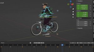 BLENDER 3.6 Анимация Почтальона на велосипеде