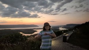 Река Волга со смотровой площадки / Вечерняя заря