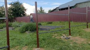 ⚒️Забор в деревне. Часть 2. Привариваем поперечины, кр