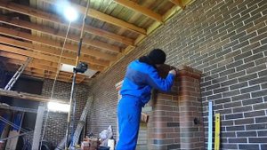 Печной комплекс из кирпича. Мангал, казан, стол. Работа