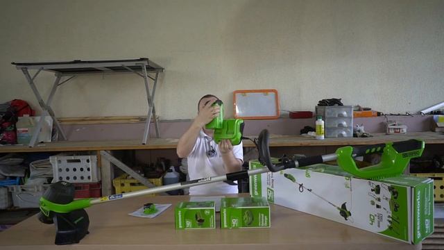 Аккумуляторный триммер 40V Greenworks G40LT30 K2 смотреть онлайн