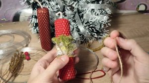 Рождественские свечи из вощины своими руками. Мастер-?