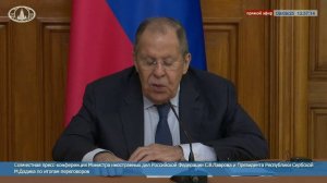 🔴 #ПрямойЭфир: Совместная пресс-конференция С.В.Лаврова и Президента Республики Сербской М.Додика