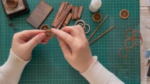 Тележка из картона (миниатюра). Осенний декор.