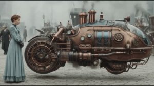 Steampunk, 19th Century Victorian, Retro-Futuristic, Sci-Fi AI Vehicles, AI Video Art