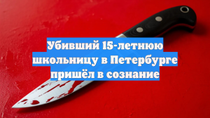 Убивший 15-летнюю школьницу в Петербурге пришёл в сознание