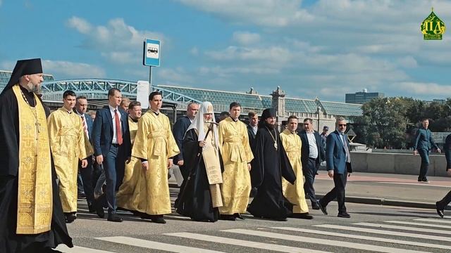Патриаршие добровольцы Общемосковский крестный ход Святейший Патриарх Кирилл Москва 7 сентября 2025