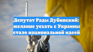 Депутат Рады Дубинский: желание уехать с Украины стало национальной идеей