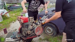 Заведется? Мотоблок КРОТ простоял в сарае у деда 30 лет.