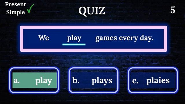 Present Simple _ Grammar Quiz смотреть онлайн