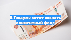 В Госдуме хотят создать алиментный фонд
