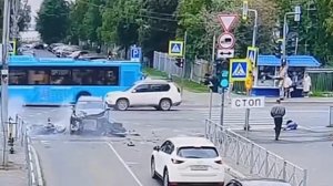 Мотоциклист чудом выжил в страшной аварии в Архангельске