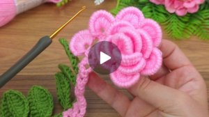 Роза крючком #вязаниекрючком #всевжизнисвязано
