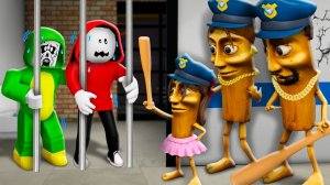 Побег из семейной тюрьмы ТУНГ ТУНГ ТУНГ САХУР в ROBLOX! анимация роблокс
