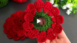 Роза крючком #вязаниекрючком #всевжизнисвязано