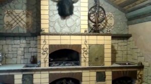 Зона барбекю камин кухня декор стен мастер Сергей Гриценко.