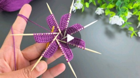 Круглый мотив крючком необычным способом #вязаниекрючком #всевжизнисвязано