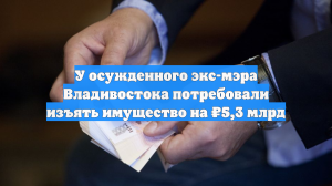 У осужденного экс-мэра Владивостока потребовали изъять имущество на ₽5,3 млрд