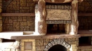 Зона барбекю камин кухня декор стен мастер Сергей Гриценко.