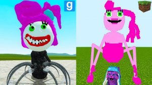 Майнкрафт поротив мама длинные ноги в гаррис мод! huggy wuggy and garry's mod