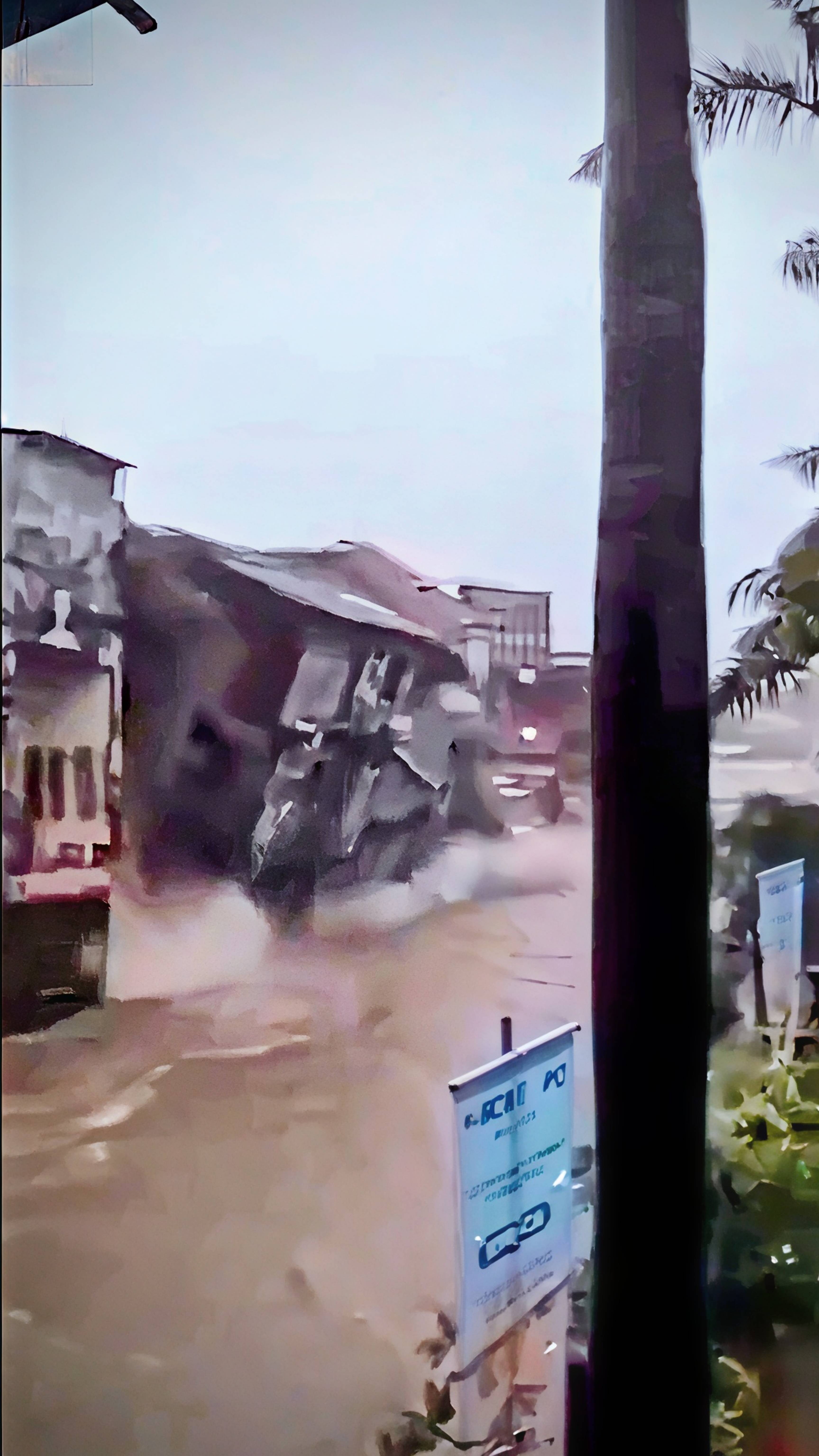 Сильнейшее наводнение на Бали, дома смывает бурным потоком💦