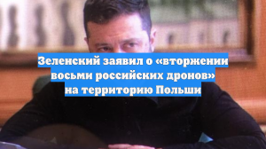 Зеленский заявил о «вторжении восьми российских дронов» на территорию Польши