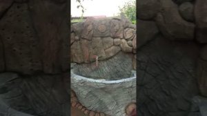 оформление рукомойника в виде скалы из арт бетона мастерская Котлярова.