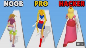 👶🏼Новичок👶🏼vs 👩🏼профессионал 👩🏼vs 😎мастер😎 в игре в Makeover Run