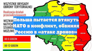 Польша пытается втянуть НАТО в конфликт, обвиняя Россию в «атаке дронов»