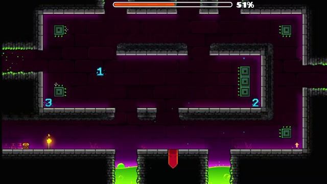 Dash с тремя монетами в геометрия даш