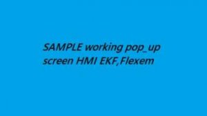 Работа всплывающих окон  в HMI  EKF или Flexem