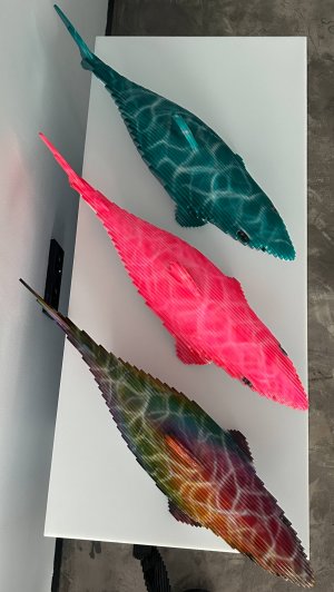 Яркие акулы - эксклюзивные коллекционные арт-объекты из алюминия